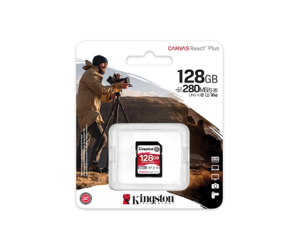 Karta pamięci Kingston 128GB SDXC Canvas React Plus UHS-II V60 4K